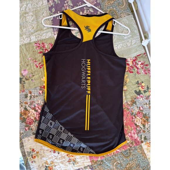 Women’s universal Studios Harry Potter Hufflepuff Tank top XS Running Black - Picture 2 of 6